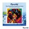Figured'Art Mini Paint by Numbers Kit for Adults with Frame African American Beauty Pop Art Small format 8"x8" - Craft Art Painting DIY Canvas Already Stretched on a Wooden Frame